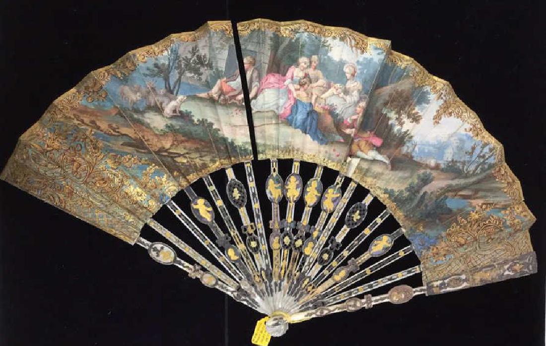 Antique Gilded Mother Of Pearl Ladies Fan (1 of 17)