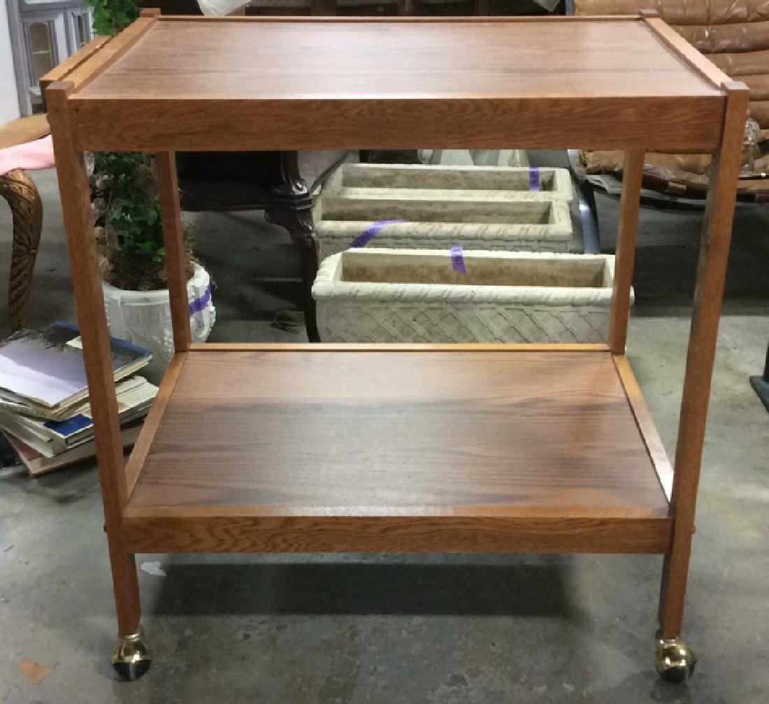 Mid Century Modern Wooden Serving Cart (1 of 10)