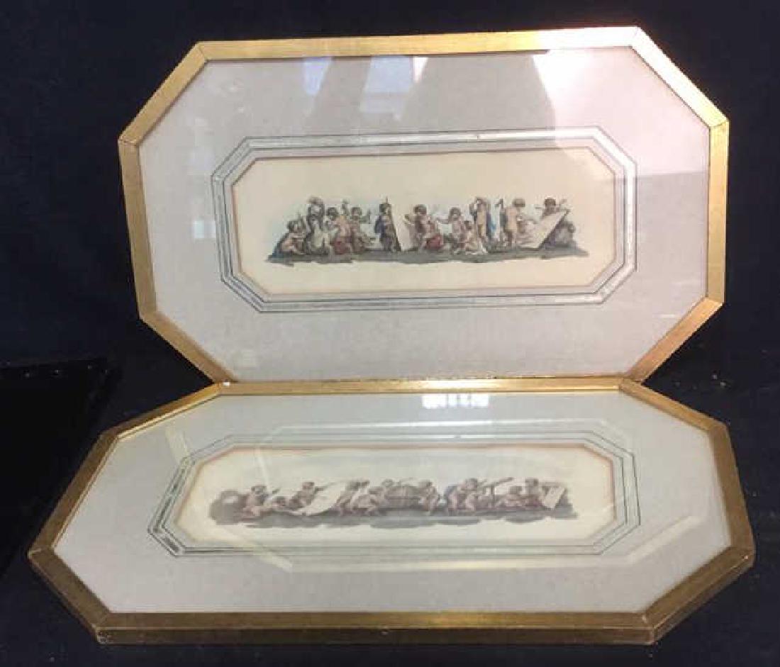 Pair of Gold Framed Matted Cupid Prints (1 of 12)