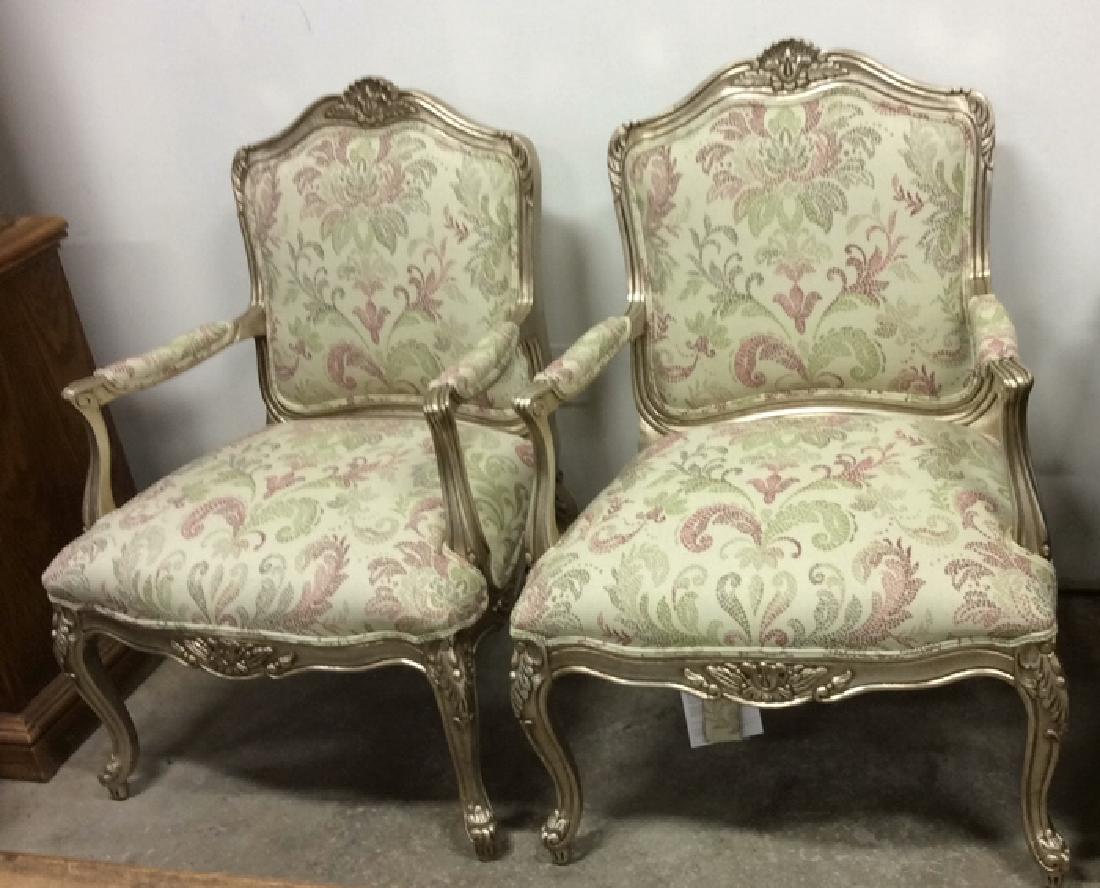 Pair ETHAN ALLEN French Provincial Style Armchairs (1 of 9)