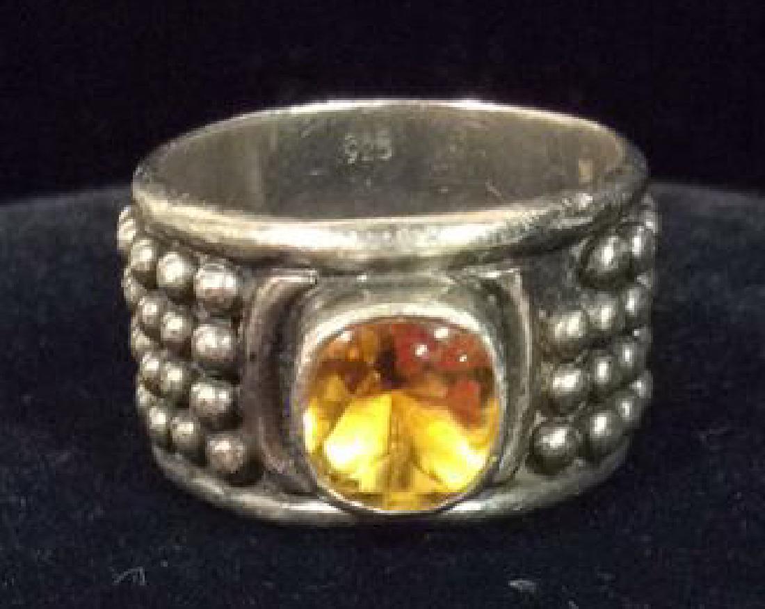 Sterling Silver W Citrine Gemstone Ring (1 of 8)