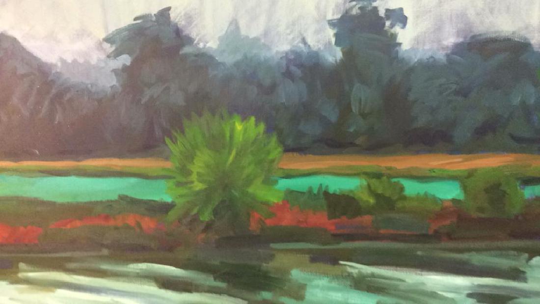 THE HUDSON NEAR FT MILLER, Signed Oil on Canvas (1 of 10)