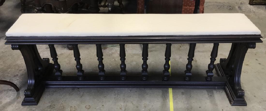 Vintage Wooden Upholstered Church Prayer Bench (1 of 8)