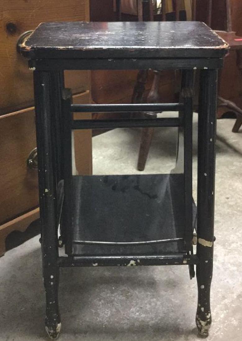 Black Tone Vintage Wood Metal Step Stool to Chair (1 of 8)