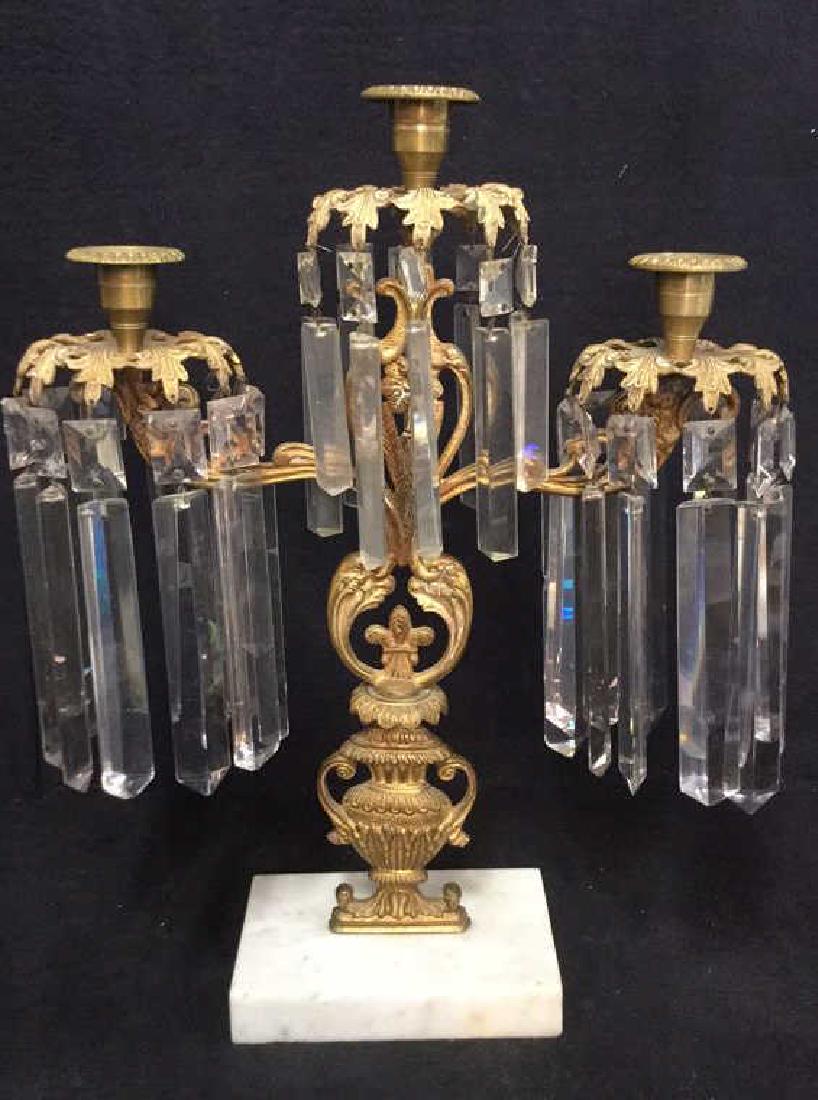 Antique Gilded Metal Girandole Candelabra (1 of 11)