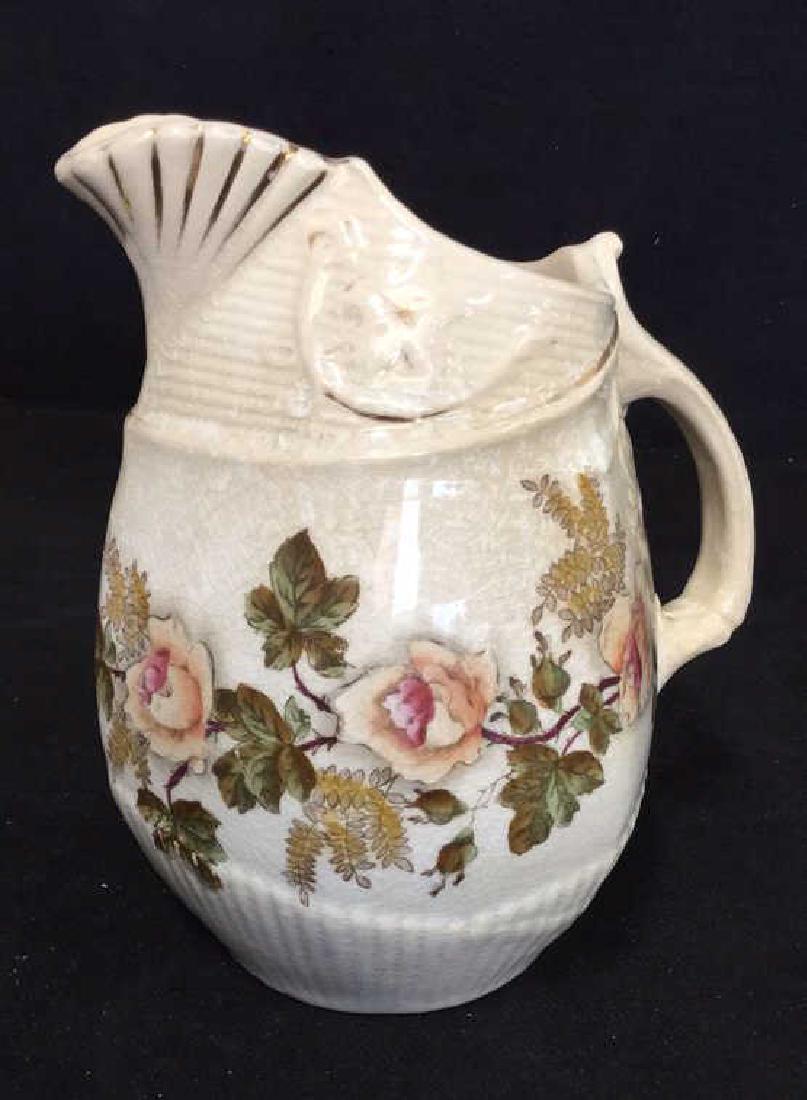 Antique Hand Painted Porcelain Pitcher (1 of 8)