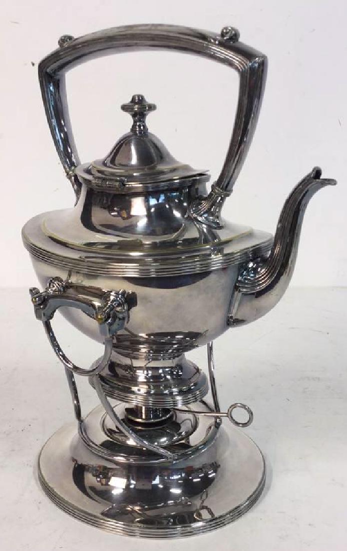 Vintage Silver Plate Deco Tea Pot w Stand (1 of 8)