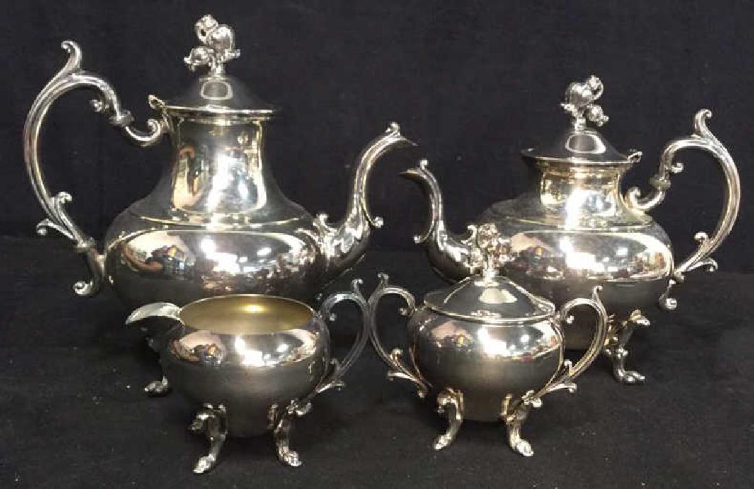 Set Vintage Silver Plate Coffee Tea Service (1 of 10)