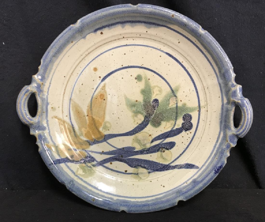 Signed Abstract Studio Pottery Dish (1 of 6)