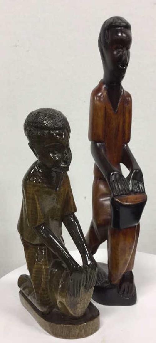 Pair Carved Wooden Drummer Figurals (1 of 12)
