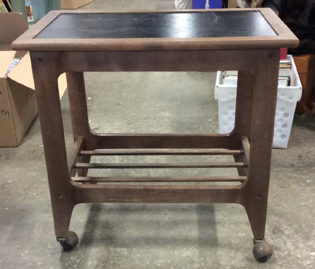 Mid-Century Modern Wood Trolley Cart (1 of 9)
