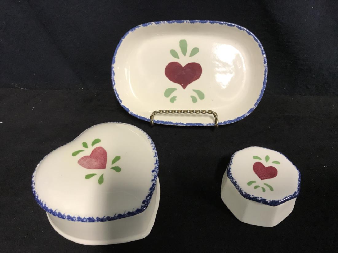 Lot 3 Jane James Ceramic Dishes With Heart Motif (1 of 6)