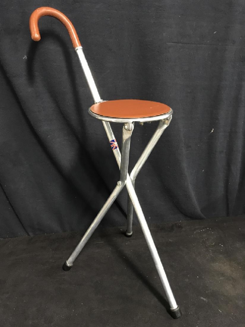 English Tirion Brown Leather Tripod Seat Stick (1 of 6)