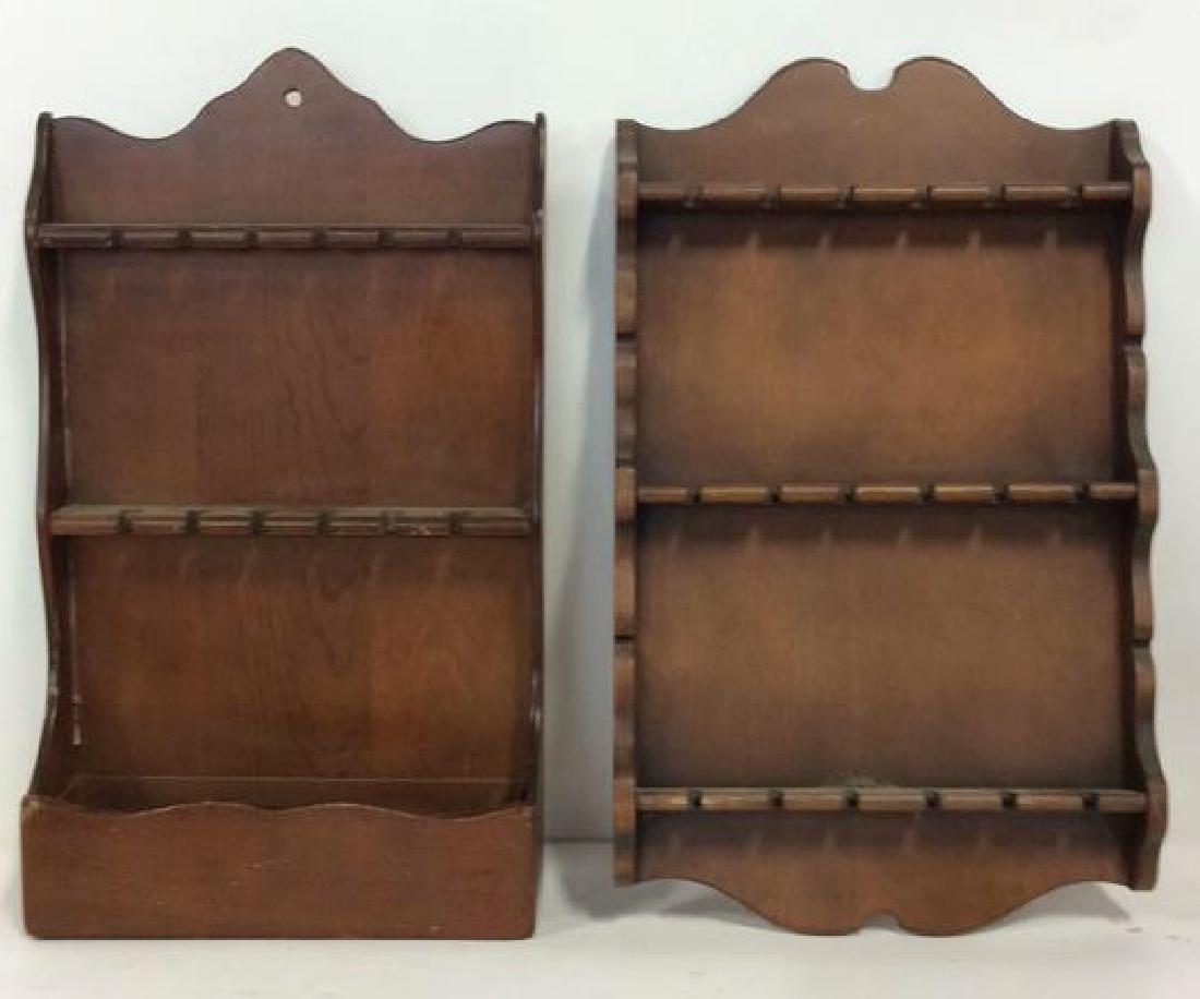 Pair Wood Wall Hanging Souvenir Spoon Racks (1 of 10)