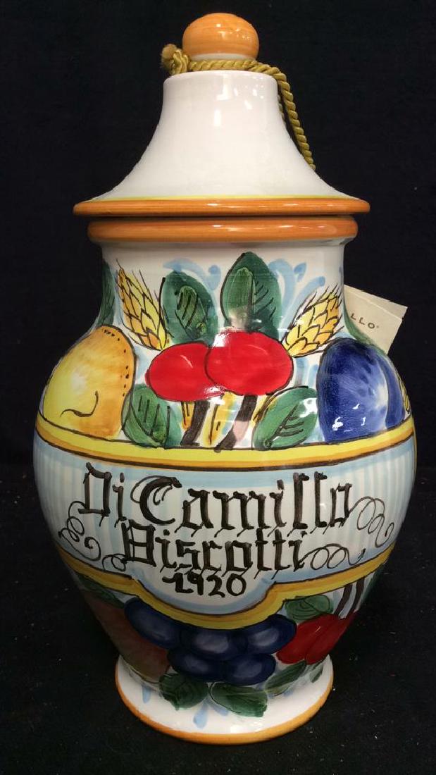 ITALIAN DICAMILLO BISCOTTI Lidded Ceramic Jar (1 of 8)