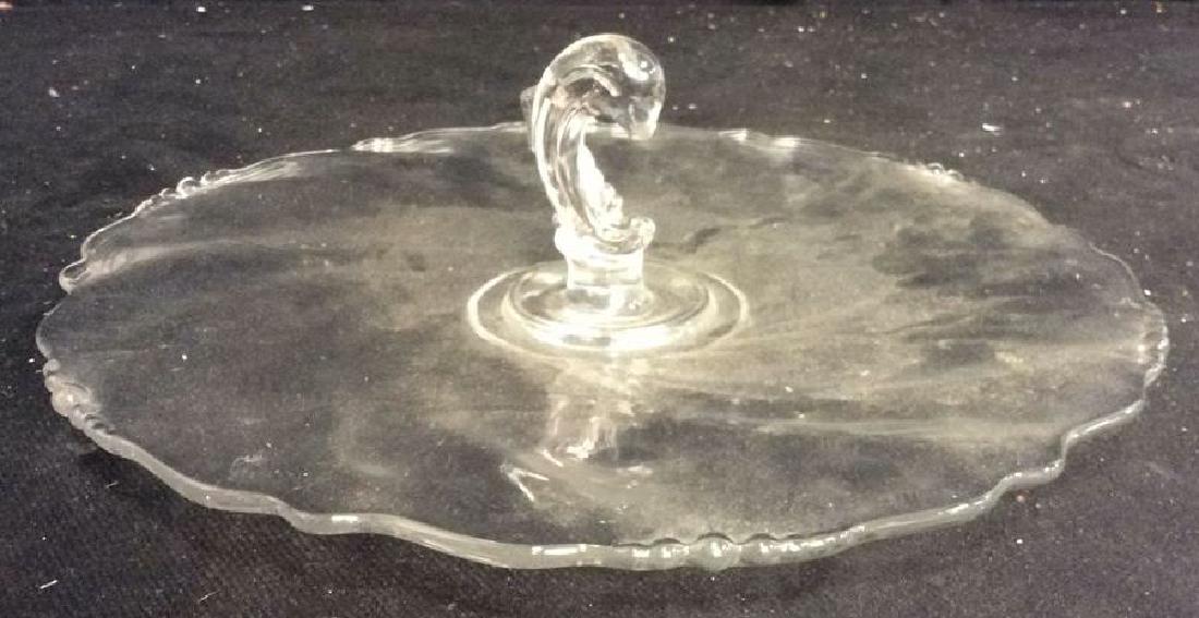 Crystal Cookie Platter w Dolphin Center Finial (1 of 6)