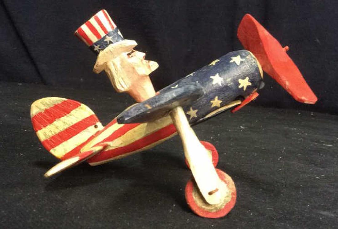 Caw Roberts Folk Art Uncle Sam inAirplane (1 of 10)