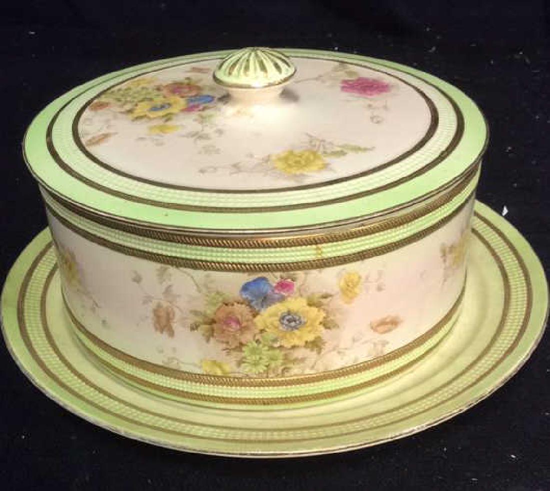 RIPON, Hand Painted Lidded Bowl w Underplate (1 of 11)