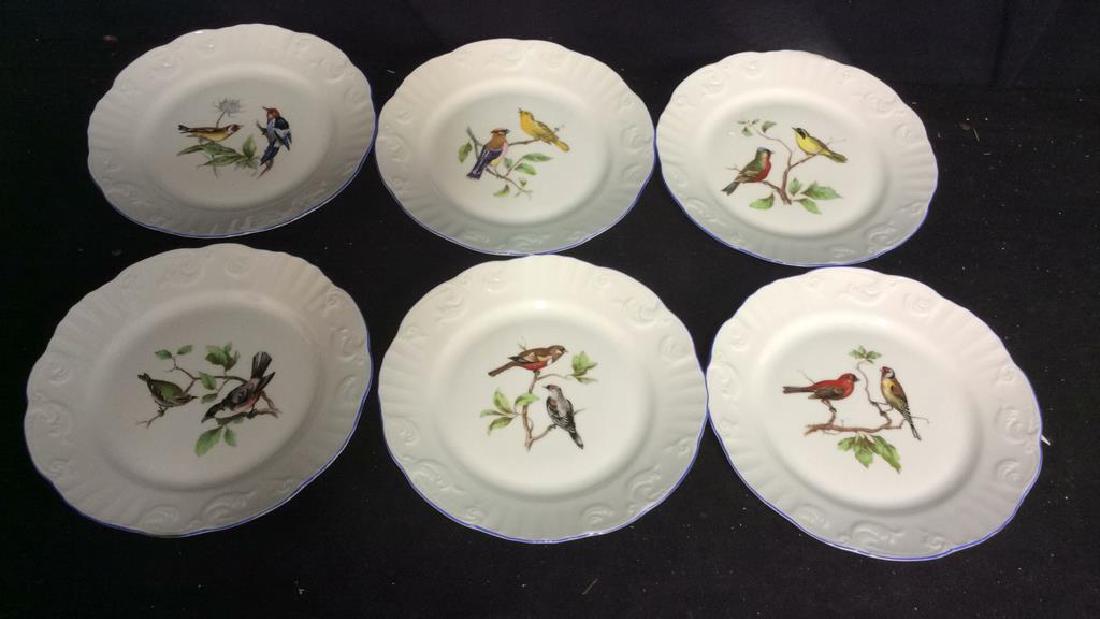 Porcelain Hand Painted Bird Plate Set 6, Portugal (1 of 11)