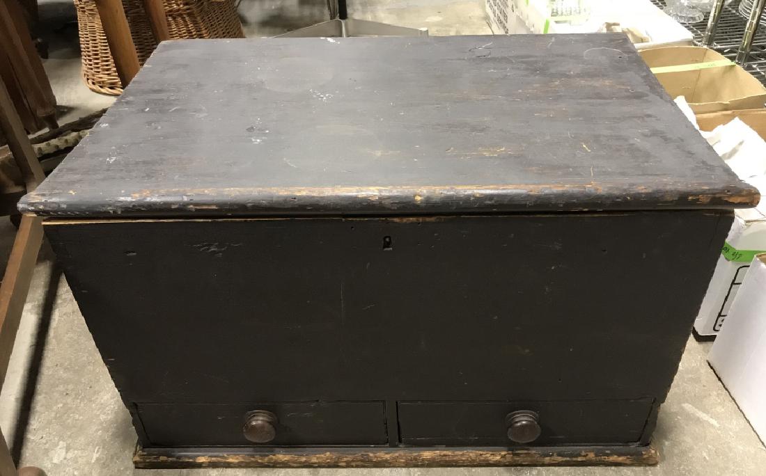 Antique Wooden Flip Top Trunk (1 of 7)