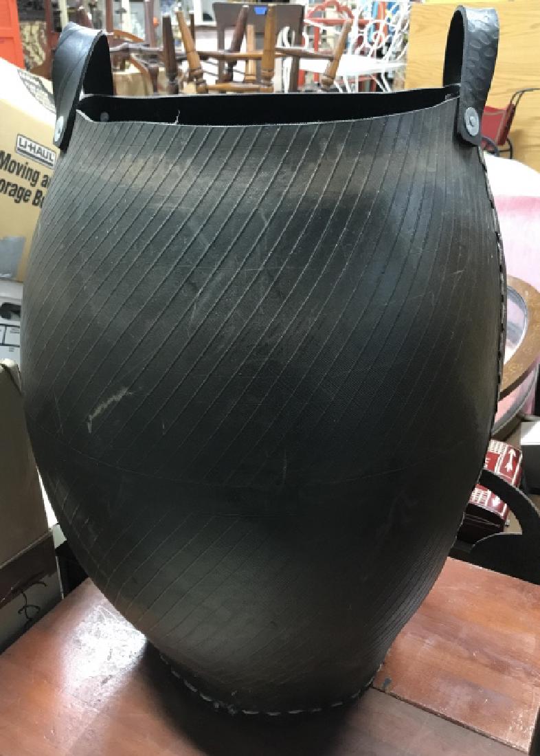 Large Two Handled Tire Rubber Vase (1 of 6)