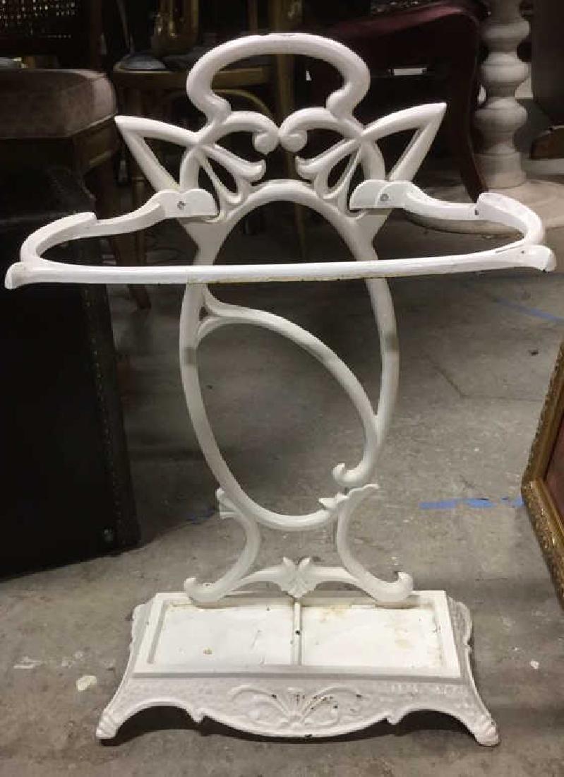 Vintage White Toned Metal Iron Umbrella Stand (1 of 8)