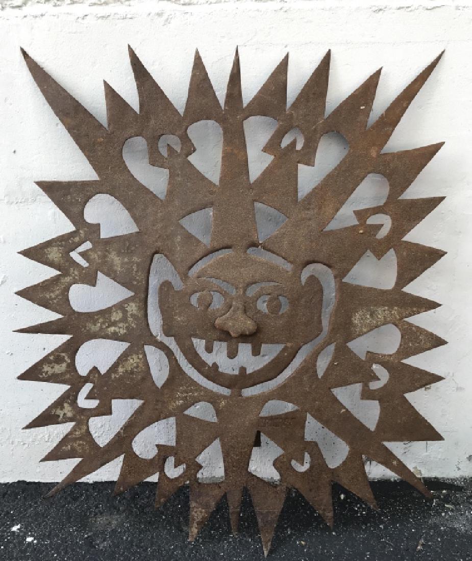 Lot 2 Hand Forged Cut Metal Tribal Wall Art (1 of 7)