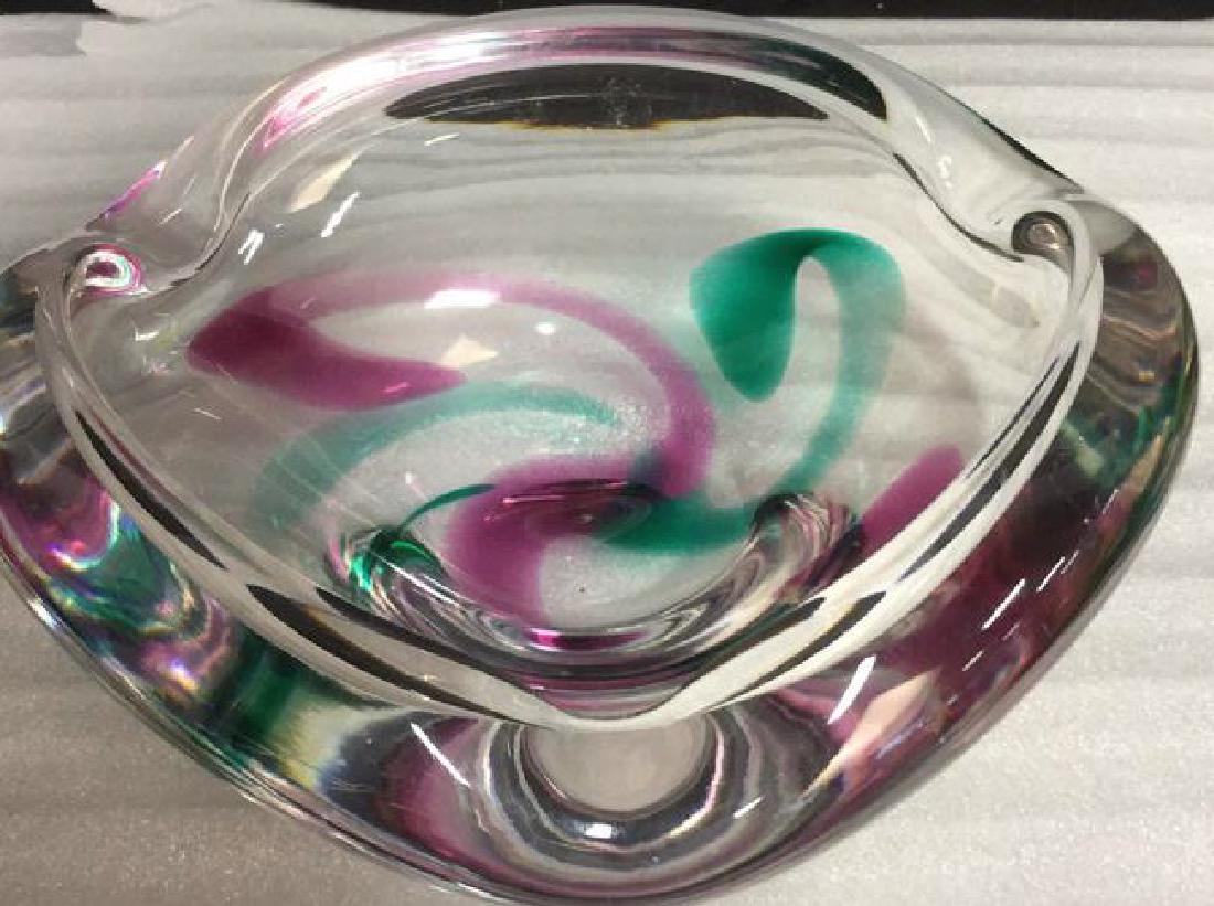 Artist Signed Swirl Art Glass Bowl, MAASTRICHT (1 of 12)