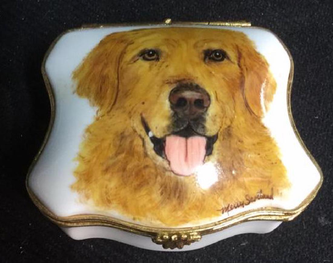 Limoges France Dog Themed Pill Box (1 of 10)
