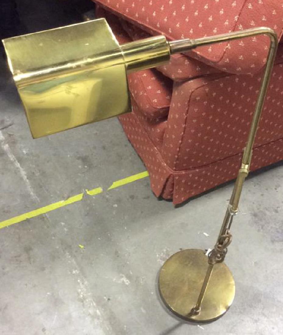 Mid Century Gold Toned  L shaped Floor Lamp (1 of 8)