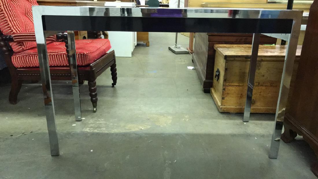 Mid Century Modern Black and Chrome Console table (1 of 8)