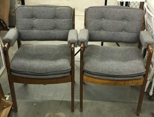 Pr Mid Century Danish Modern Arm Chairs Danish Modern Arm Chairs Placeholder