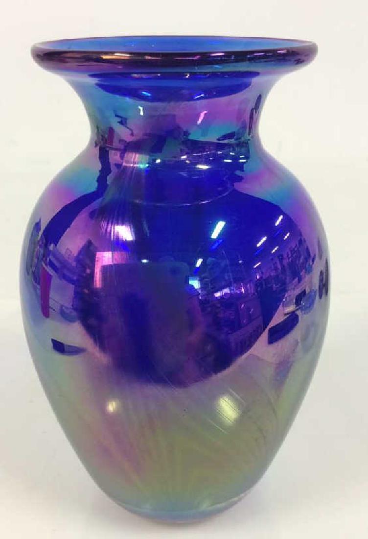 Vintage Signed Iridescent Art Glass Vase (1 of 5)