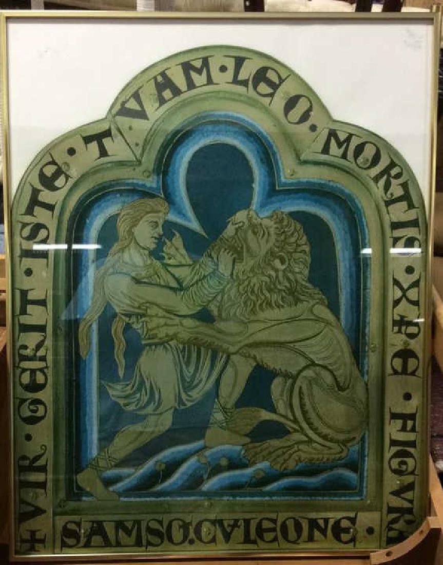 Man vs. Lion Framed Print Artwork (1 of 8)