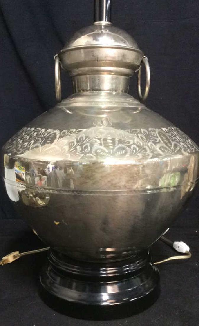 Metal Poss Silver Plate Lamp (1 of 8)