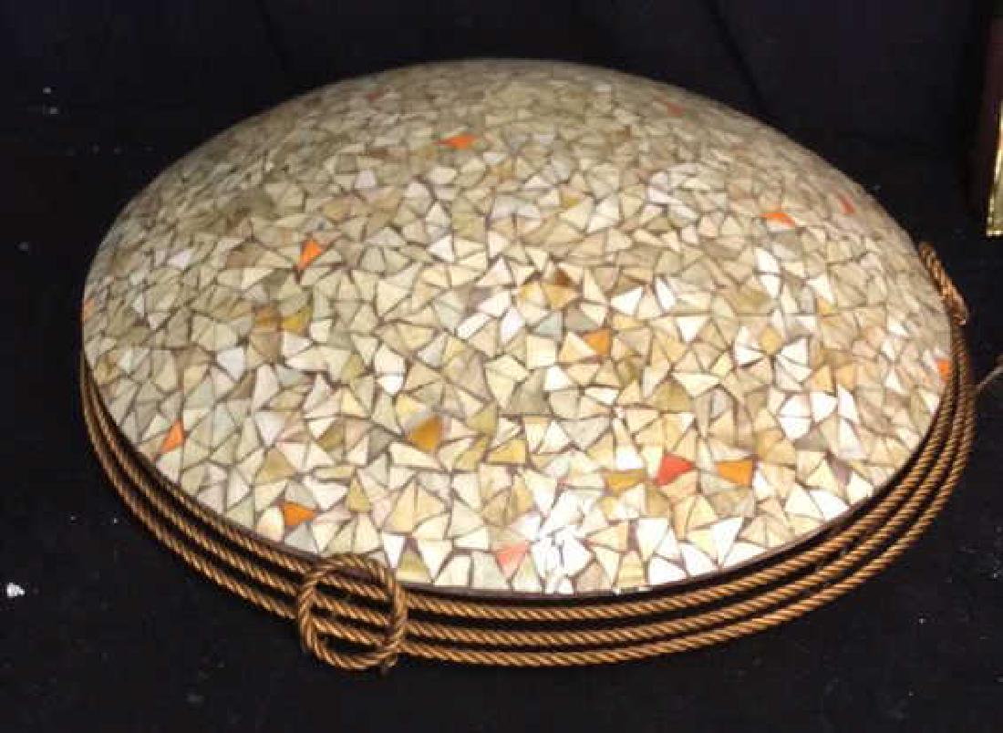 Vintage Mosaic Glass Ceiling Light Dome (1 of 8)