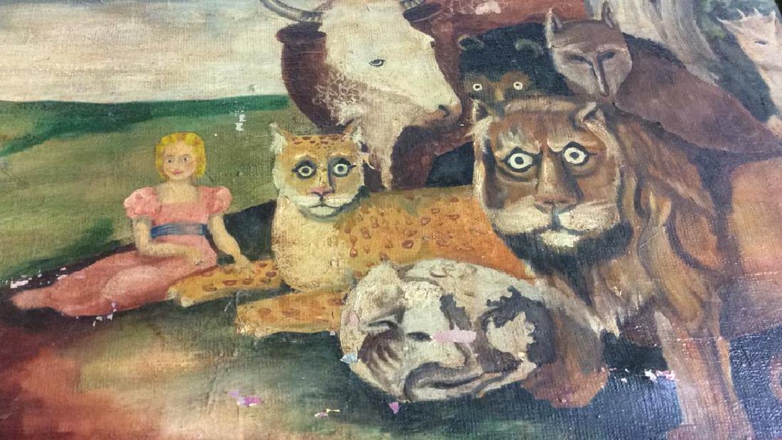 Antique Animal Jungle Painting Canvas (1 of 10)