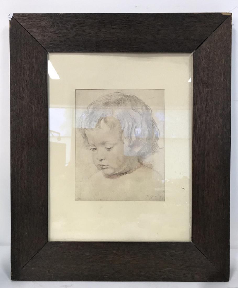 Framed Portrait Of Child Artwork (1 of 10)