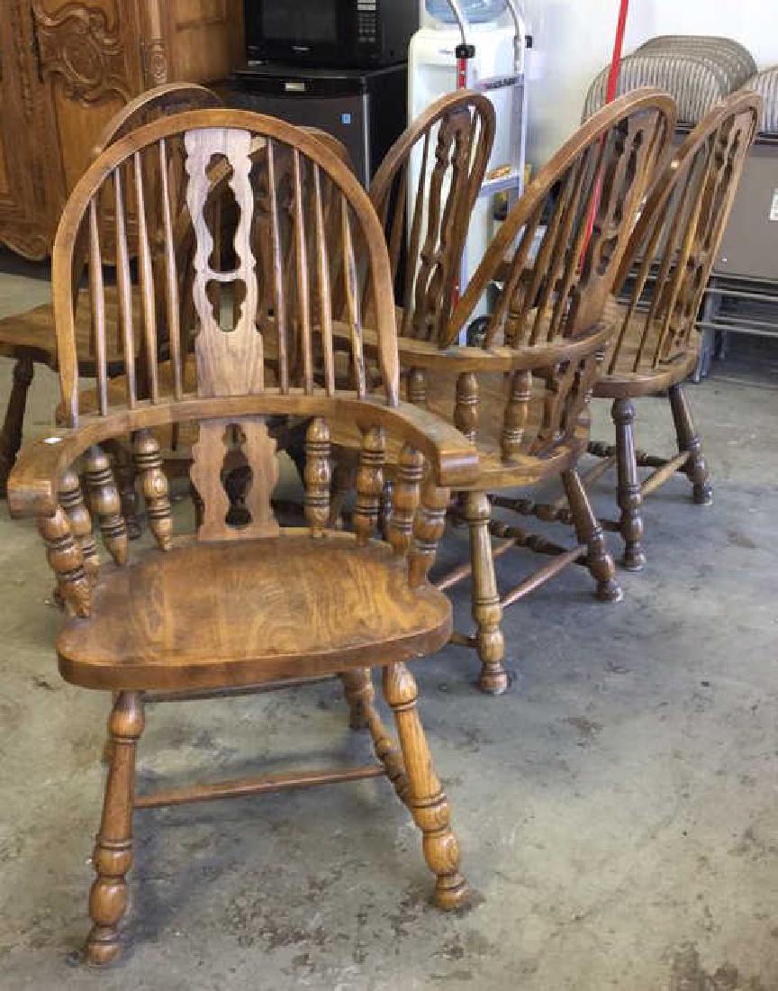 Set 6 Oak Windsor Style Dining Chairs (1 of 9)