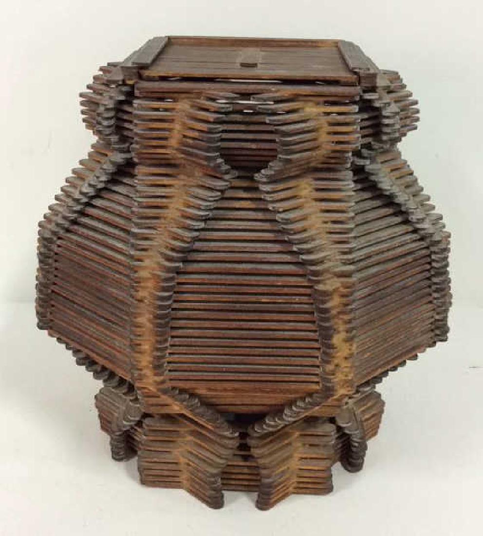 Tramp Art Up Cycled Lidded Arts and Crafts Box (1 of 9)