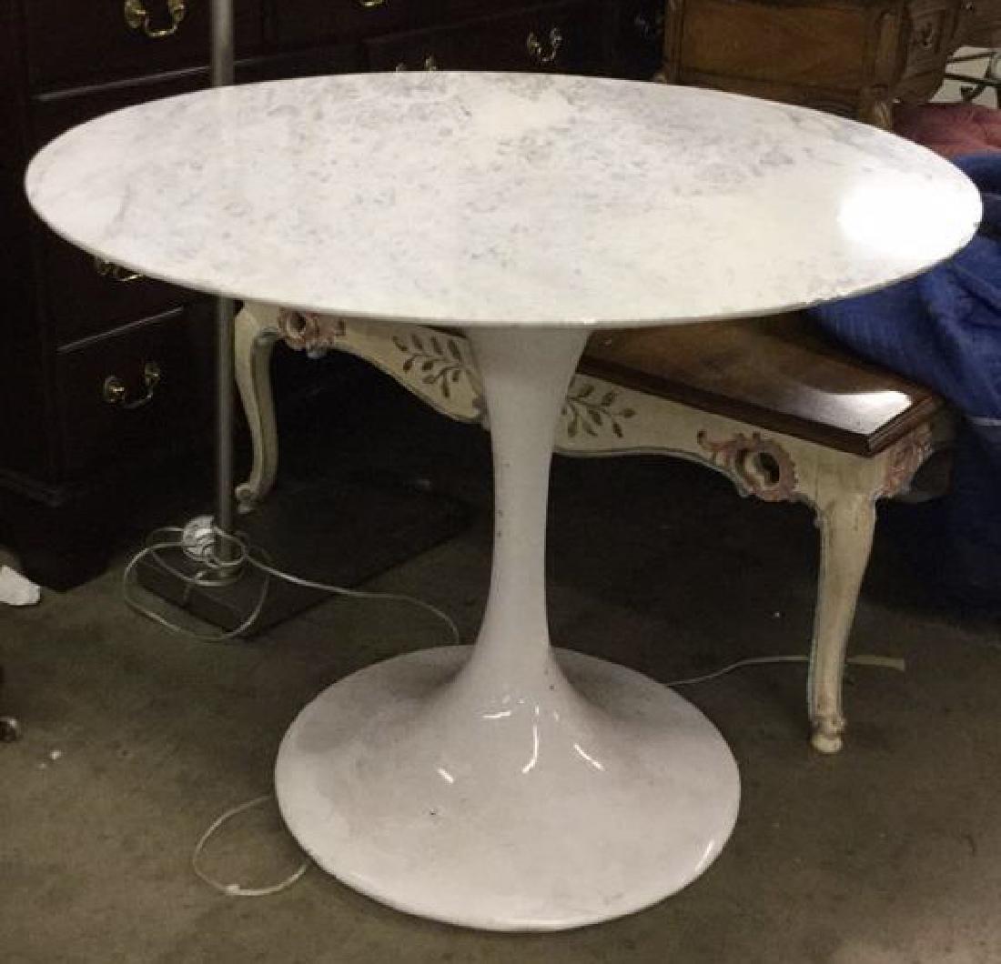 Marble Top Round Tulip Table, Saarinen Style (1 of 8)