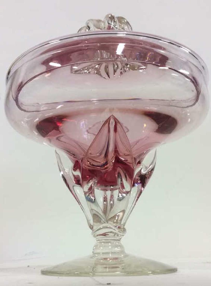 Pink Glass Murano Style Candy Dish (1 of 10)