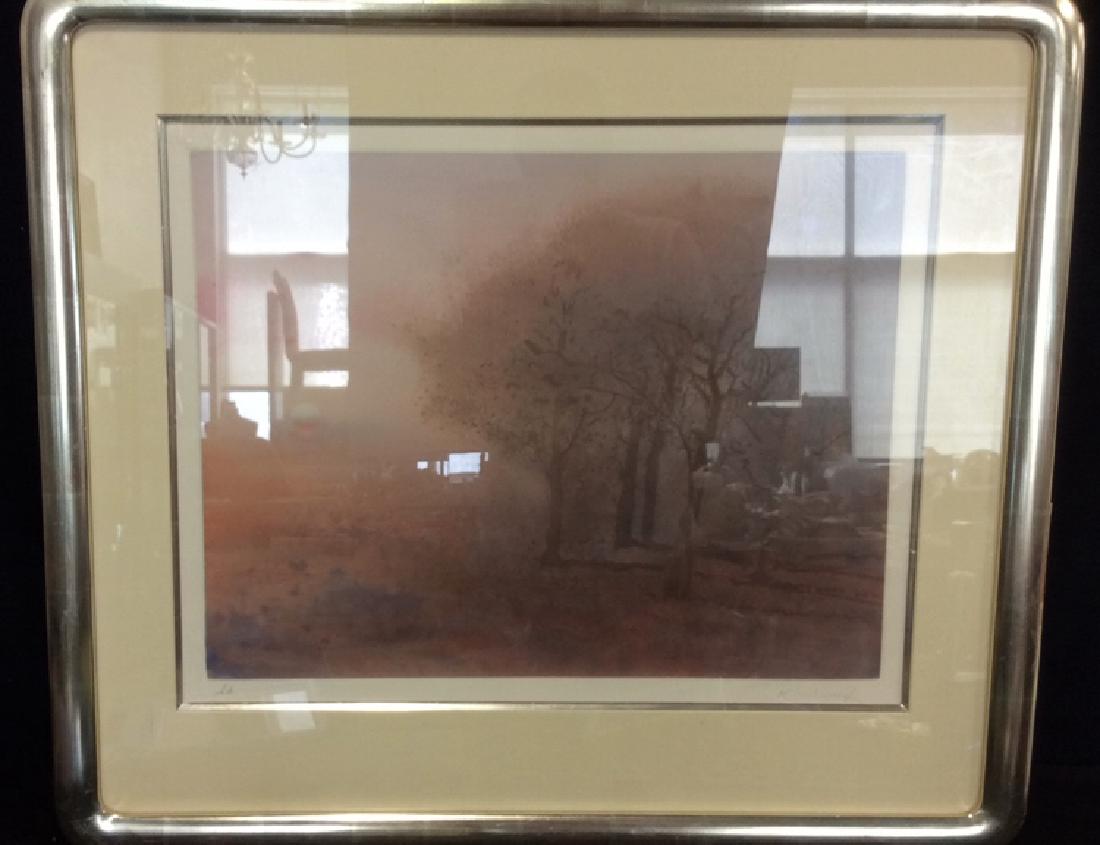 Signed Poss Aquatint or Mezzotint Artwork (1 of 8)