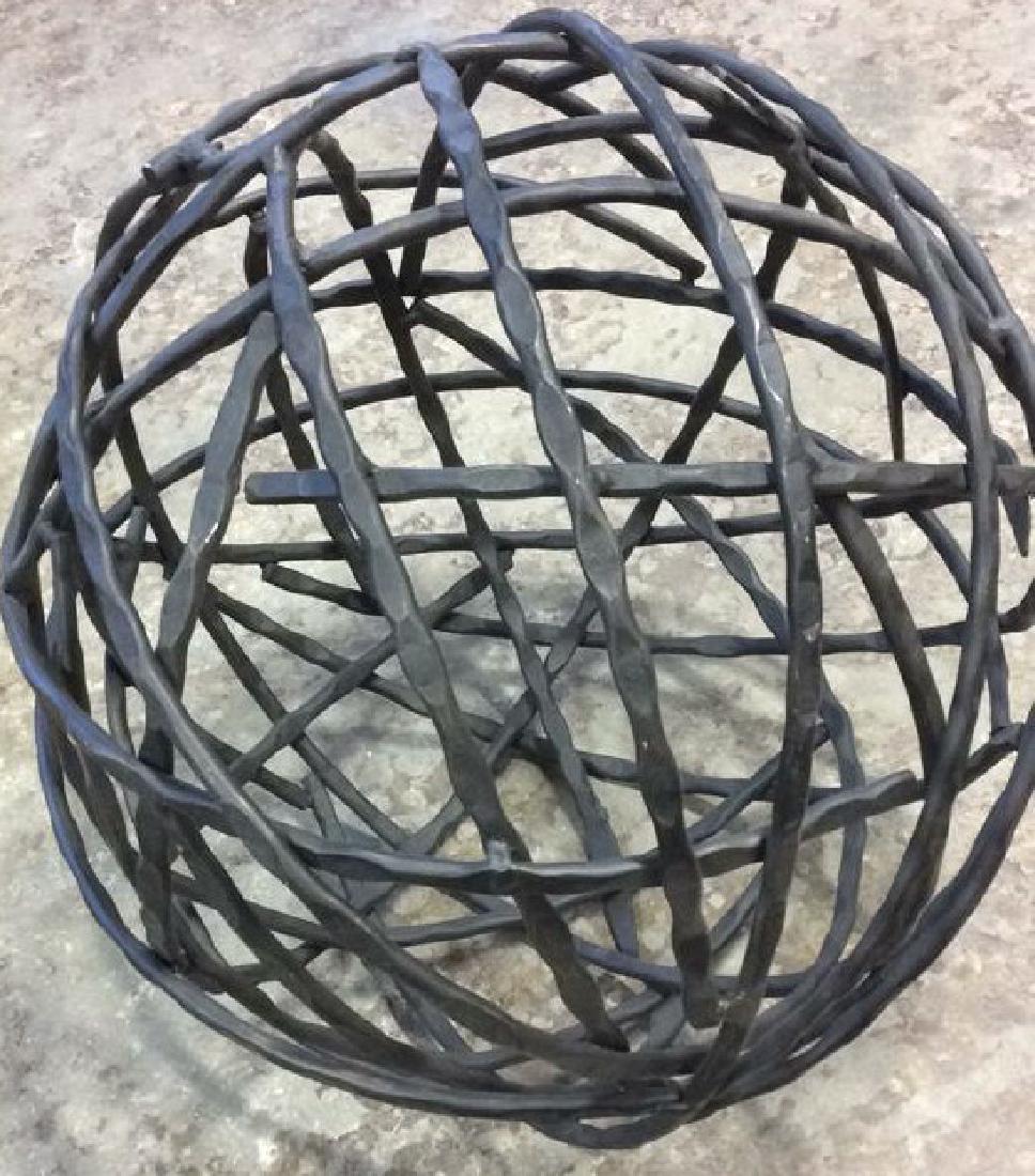Large Open Work Metal Ball Sculpture (1 of 5)