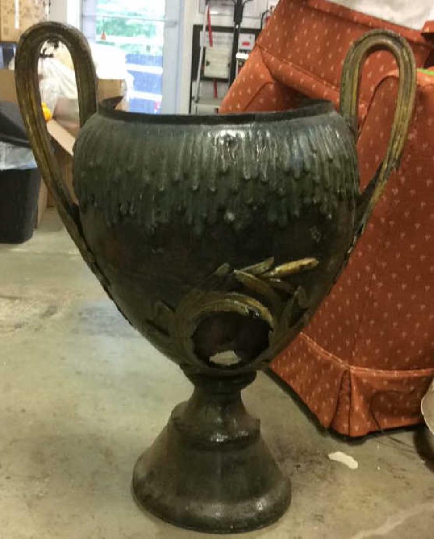 Indoor Outdoor Mixed Metal Sculptural Urn (1 of 6)