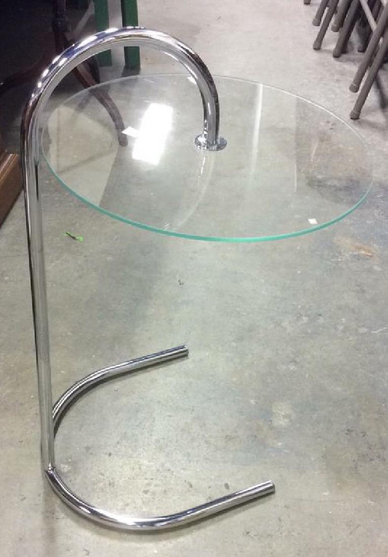 Contemporary Glass Chrome Side Table (1 of 6)