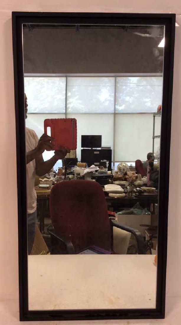 Dark Brown Toned Wooden Framed Wall Mirror (1 of 8)