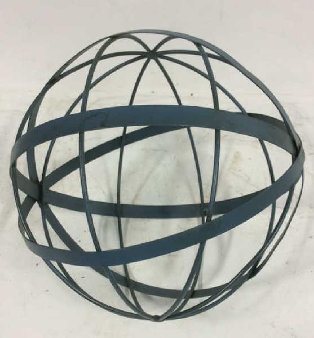 Turquoise Toned Metal Ball Sculptural (1 of 6)