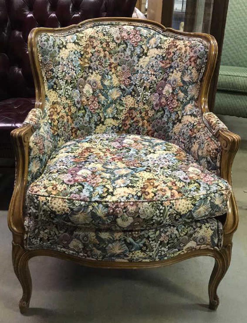 Vintage Upholstered Floral Detailed Bergere (1 of 10)