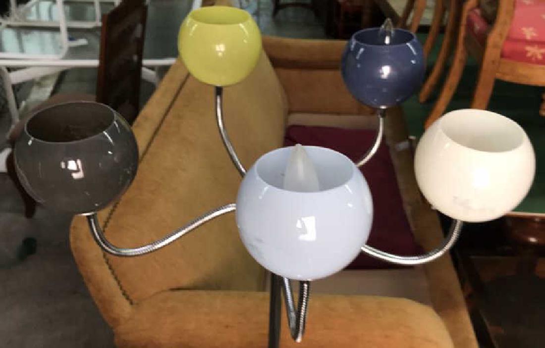 5 Arm Metal Colored Orb Retro Floor Lamp (1 of 10)